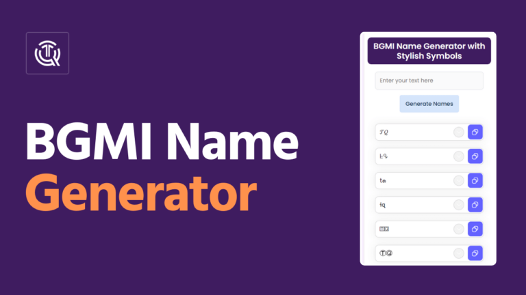 BGMI Name Generator with Stylish Symbols 