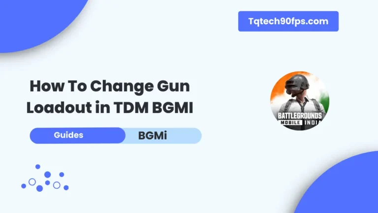 How To Change Gun Loadout in TDM BGMI 2024